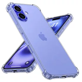   Techsuit - Shockproof Átlátszó Ütésálló Szilikon tok (Teljesen kivágott kamerarésszel) - iPhone 16 - Átlátszó