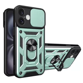 Techsuit - CamShield ütésálló tok - iPhone 16 - Zöld