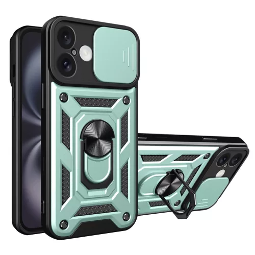Techsuit - CamShield ütésálló tok - iPhone 16 - Zöld