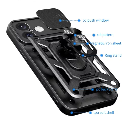 Techsuit - CamShield ütésálló tok - iPhone 16 - Zöld