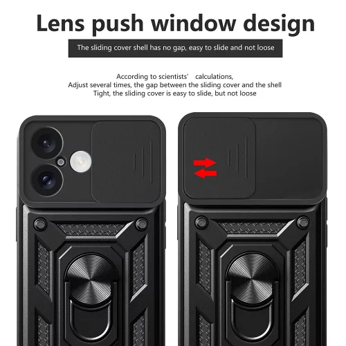 Techsuit - CamShield ütésálló tok - iPhone 16 - Zöld