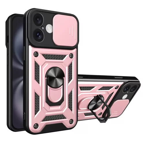 Techsuit - CamShield ütésálló tok - iPhone 16 Plus - Rosegold
