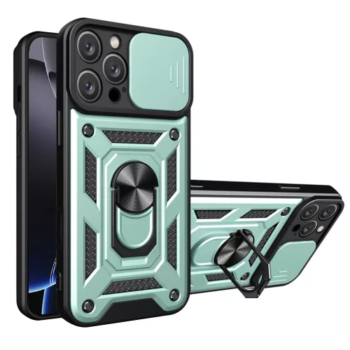 Techsuit - CamShield ütésálló tok - iPhone 16 Pro - Zöld