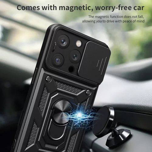 Techsuit - CamShield ütésálló tok - iPhone 16 Pro - Kék