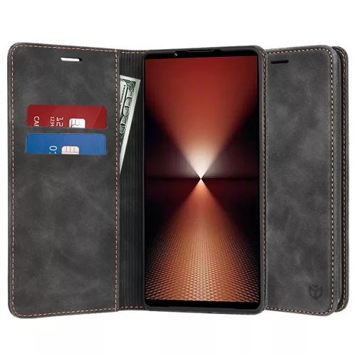Techsuit - Confy Cover kinyitható tok - Sony Xperia 1 VI - Fekete