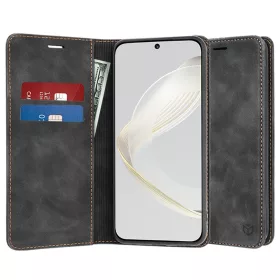   Techsuit - Confy Cover kinyitható tok - Huawei nova 11 / nova 12s - Fekete