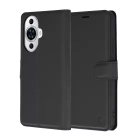   Techsuit - Leather Folio kinyitható tok - Huawei nova 11 / nova 12s - Fekete