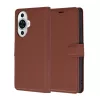 Techsuit - Leather Folio kinyitható tok - Huawei nova 11 / nova 12s - Barna