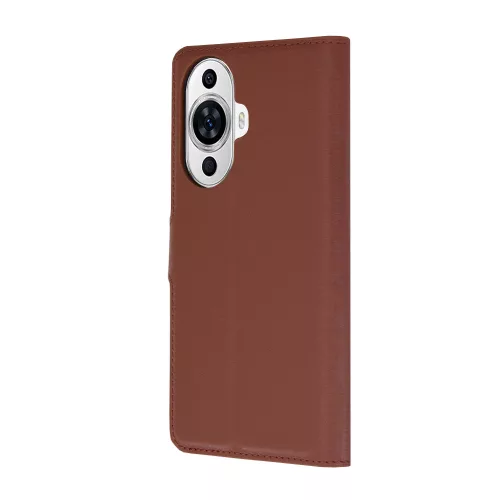 Techsuit - Leather Folio kinyitható tok - Huawei nova 11 / nova 12s - Barna