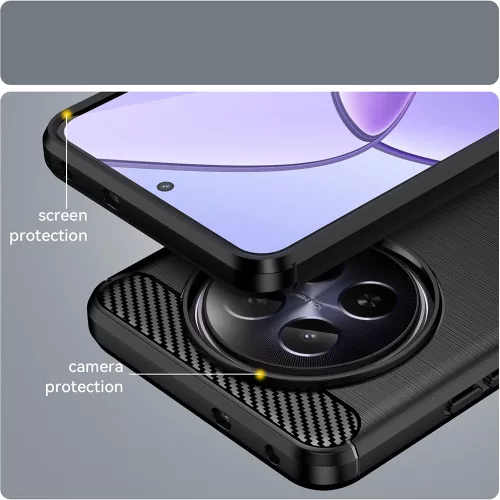 Techsuit - Carbon szilikon tok - Realme 12 / 12x - Kék