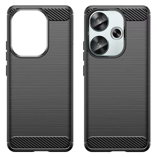 Techsuit - Carbon szilikon tok - Xiaomi Poco F6 - Fekete