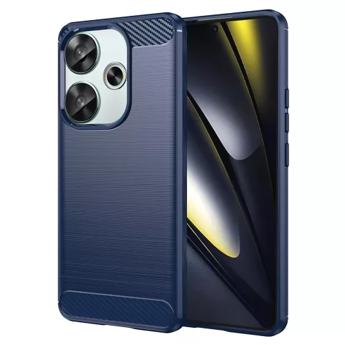 Techsuit - Carbon szilikon tok - Xiaomi Poco F6 - Kék
