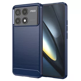 Techsuit - Carbon szilikon tok - Xiaomi Poco F6 Pro - Kék