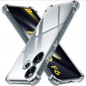   Techsuit - Shockproof Átlátszó Ütésálló Szilikon tok - Xiaomi Poco F6 - Átlátszó