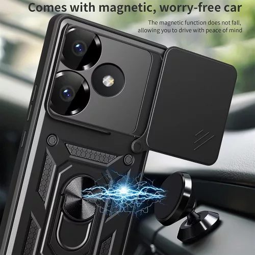 Techsuit - CamShield ütésálló tok - Xiaomi Poco F6 - Fekete