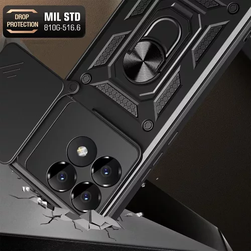 Techsuit - CamShield ütésálló tok - Xiaomi Poco F6 Pro - Rosegold