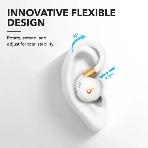 Anker - Vezeték nélküli fülhallgató SoundCore X20 (A3968G21) - Sporthoz, Bluetooth, Vízálló - Fehér