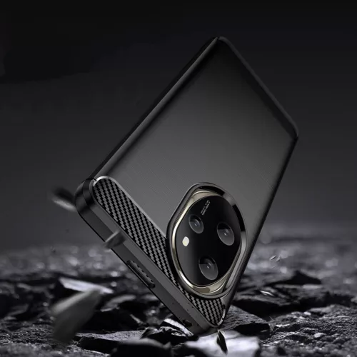 Techsuit - Carbon szilikon tok - Honor 200 Pro - Fekete