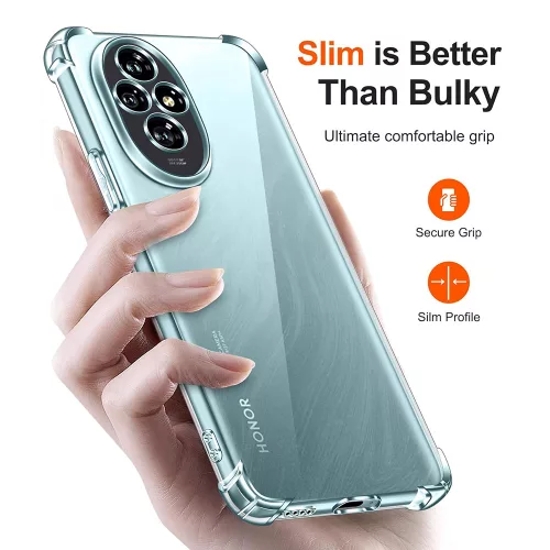 Techsuit - Shockproof Átlátszó Ütésálló Szilikon tok - Honor 200 - Átlátszó