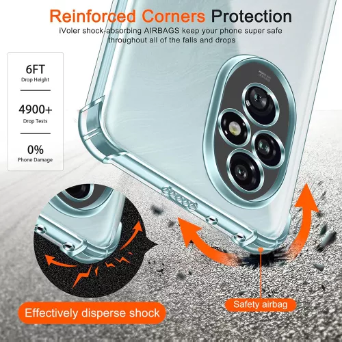 Techsuit - Shockproof Átlátszó Ütésálló Szilikon tok - Honor 200 - Átlátszó