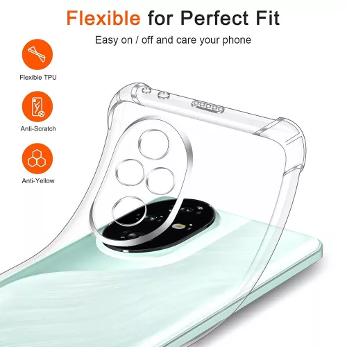 Techsuit - Shockproof Átlátszó Ütésálló Szilikon tok - Honor 200 Pro - Átlátszó