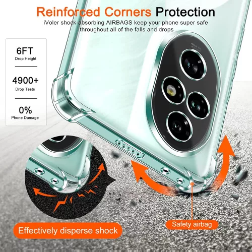 Techsuit - Shockproof Átlátszó Ütésálló Szilikon tok - Honor 200 Pro - Átlátszó