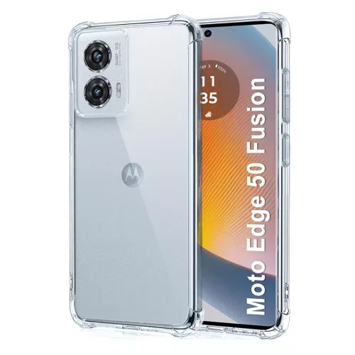 Techsuit - Shockproof Átlátszó Ütésálló Szilikon tok - Motorola Edge 50 Fusion - Átlátszó