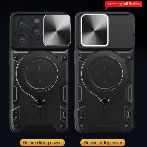 Techsuit - CamGuard Pro tok ütésálló tok - iPhone 14 Pro - Piros