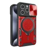 Techsuit - CamGuard Pro tok ütésálló tok - iPhone 15 Pro - Piros