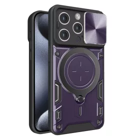   Techsuit - CamGuard Pro tok ütésálló tok - iPhone 15 Pro - Lila