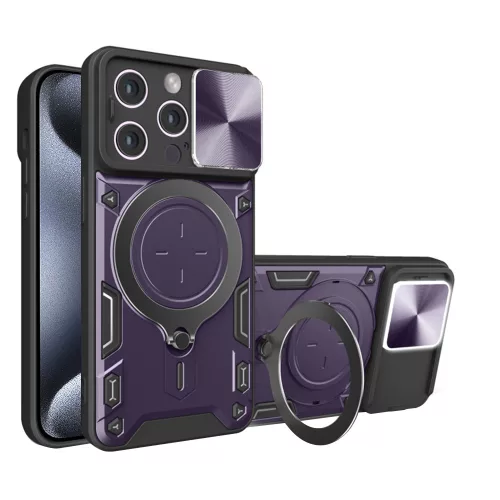Techsuit - CamGuard Pro tok ütésálló tok - iPhone 15 Pro - Lila