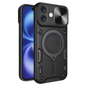   Techsuit - CamGuard Pro ütésálló tok - iPhone 16 - Fekete