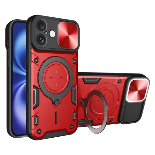 Techsuit - CamGuard Pro tok ütésálló tok - iPhone 16 - Piros