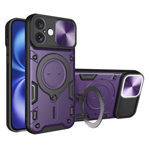 Techsuit - CamGuard Pro ütésálló tok - iPhone 16 - Lila