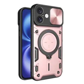   Techsuit - CamGuard Pro ütésálló tok - iPhone 16 - Rosegold