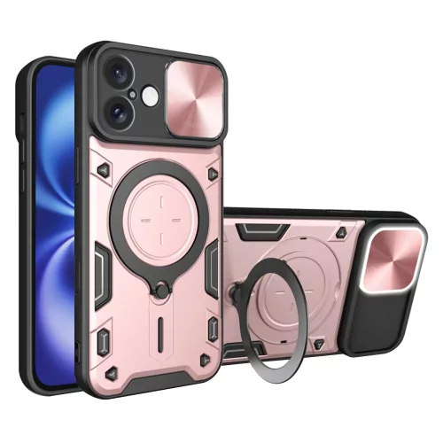 Techsuit - CamGuard Pro tok ütésálló tok - iPhone 16 - Rosegold