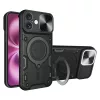 Techsuit - CamGuard Pro tok ütésálló tok - iPhone 16 Plus - Fekete