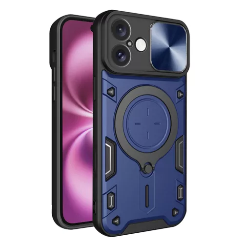 Techsuit - CamGuard Pro tok ütésálló tok - iPhone 16 Plus - Kék