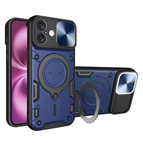Techsuit - CamGuard Pro tok ütésálló tok - iPhone 16 Plus - Kék