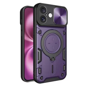   Techsuit - CamGuard Pro tok ütésálló tok - iPhone 16 Plus - Lila