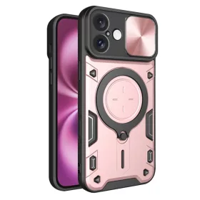   Techsuit - CamGuard Pro tok ütésálló tok - iPhone 16 Plus - Rosegold