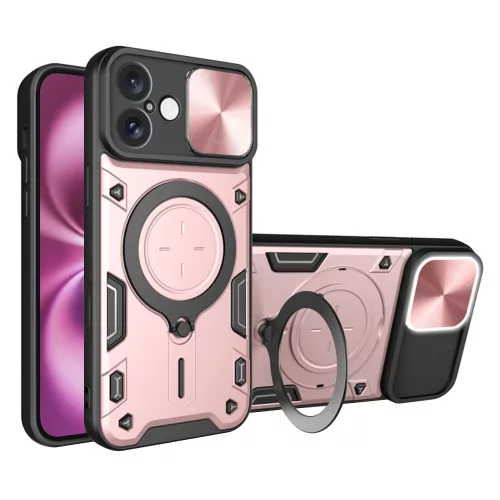 Techsuit - CamGuard Pro tok ütésálló tok - iPhone 16 Plus - Rosegold