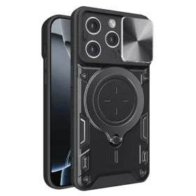   Techsuit - CamGuard Pro tok ütésálló tok - iPhone 16 Pro - Fekete
