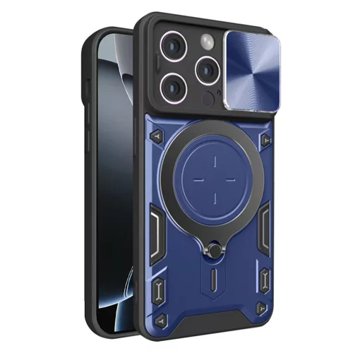 Techsuit - CamGuard Pro tok ütésálló tok - iPhone 16 Pro - Kék