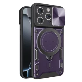   Techsuit - CamGuard Pro tok ütésálló tok - iPhone 16 Pro - Lila