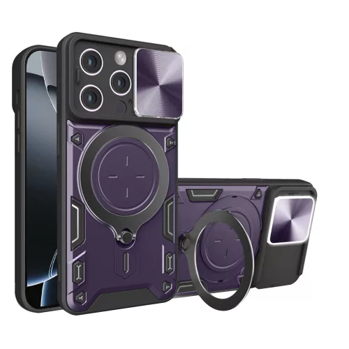 Techsuit - CamGuard Pro tok ütésálló tok - iPhone 16 Pro - Lila