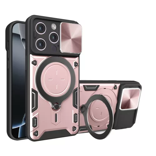 Techsuit - CamGuard Pro tok ütésálló tok - iPhone 16 Pro - Rosegold
