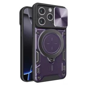   Techsuit - CamGuard Pro tok ütésálló tok - iPhone 16 Pro Max - Lila