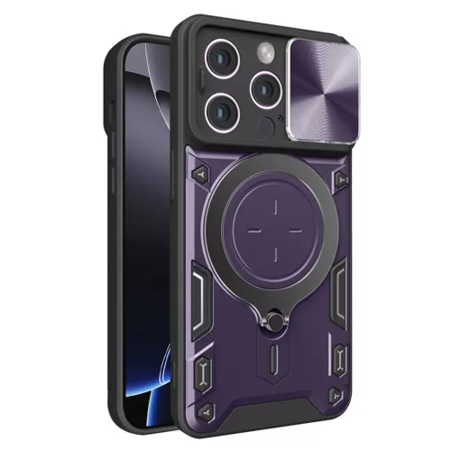 Techsuit - CamGuard Pro tok ütésálló tok - iPhone 16 Pro Max - Lila