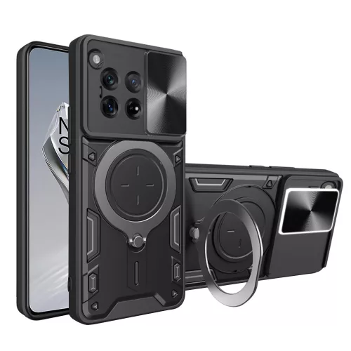 Techsuit - CamGuard Pro tok ütésálló tok - OnePlus 12 - Fekete